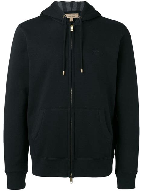 black burberry sweater zip up|black burberry hoodie.